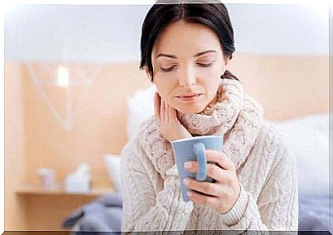 Woman drinking tea