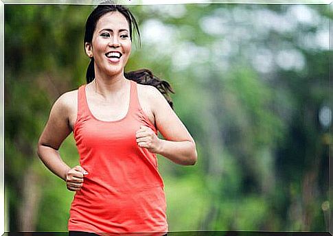 Woman running for a walk