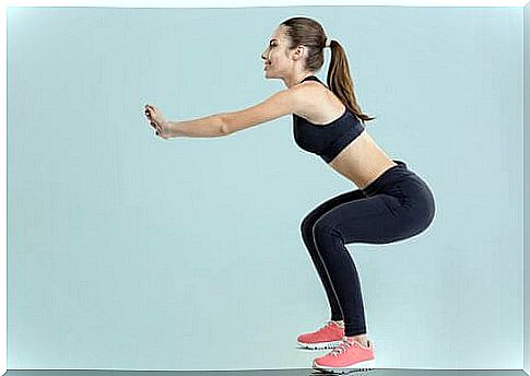 Woman squatting