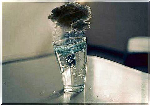 A glass of water