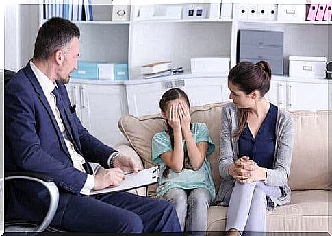 Girl in therapy due to oppositional behavior disorder in children