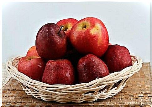 Apples in basket