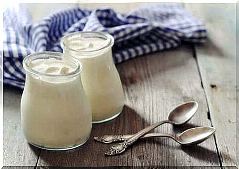 Yogurt in glass