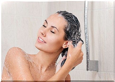 Woman in shower