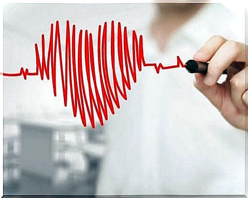 Heart and pulse are drawn by a doctor