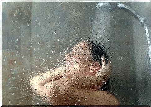 Woman in shower